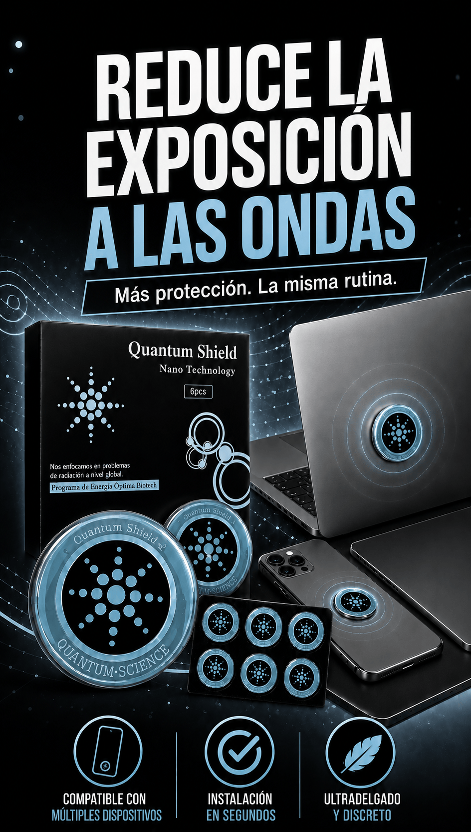Protector EMF 6X 🔥— Menos exposición a radiación sin apagar tu vida digital