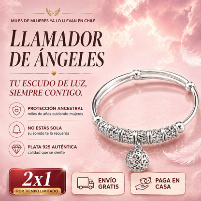 Llamador de Ángeles · Pulsera Plata 925 · 2x1 + aretes de regalo