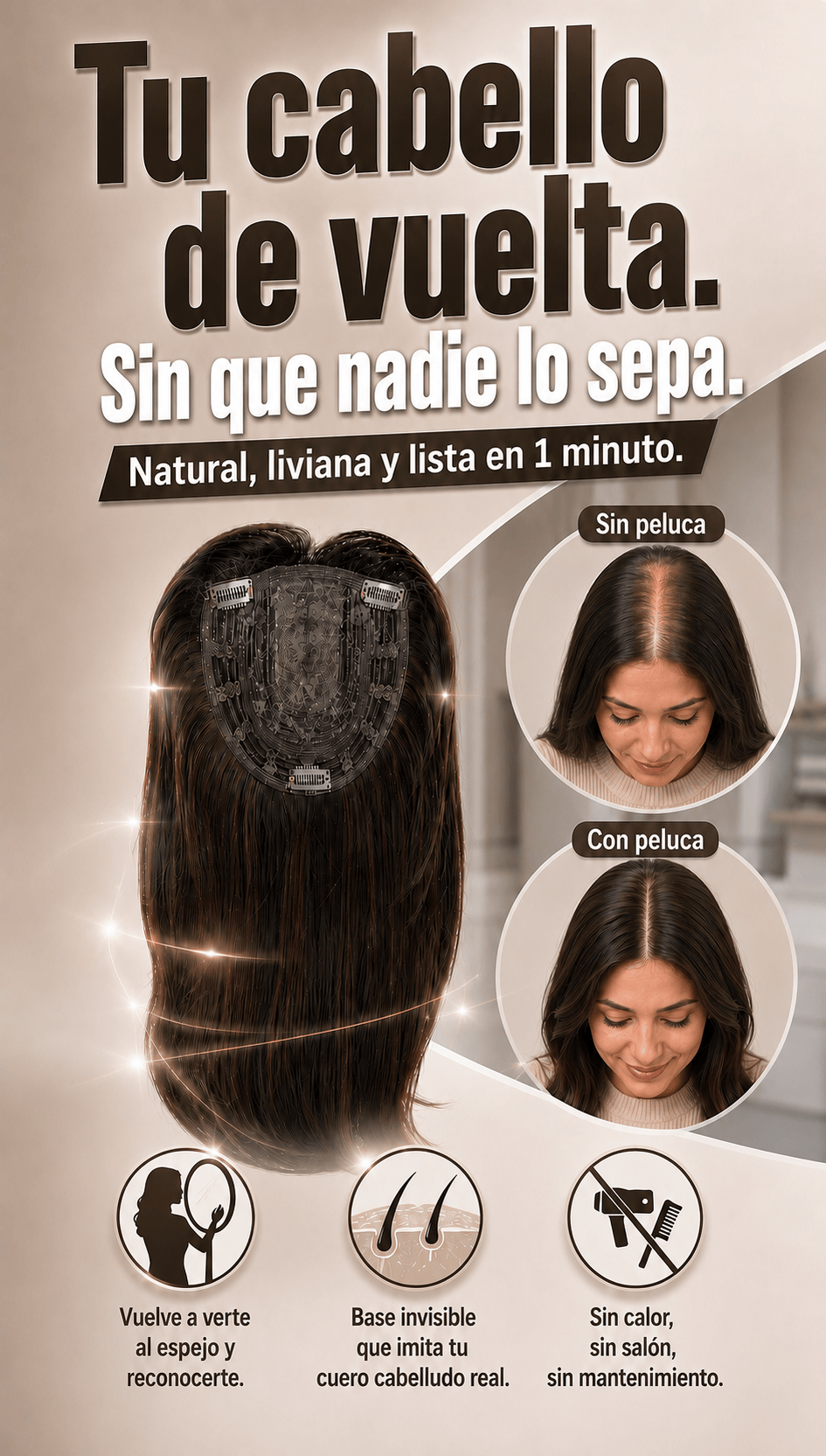 MELENÉ | Melena completa con flequillo · lista en un minuto